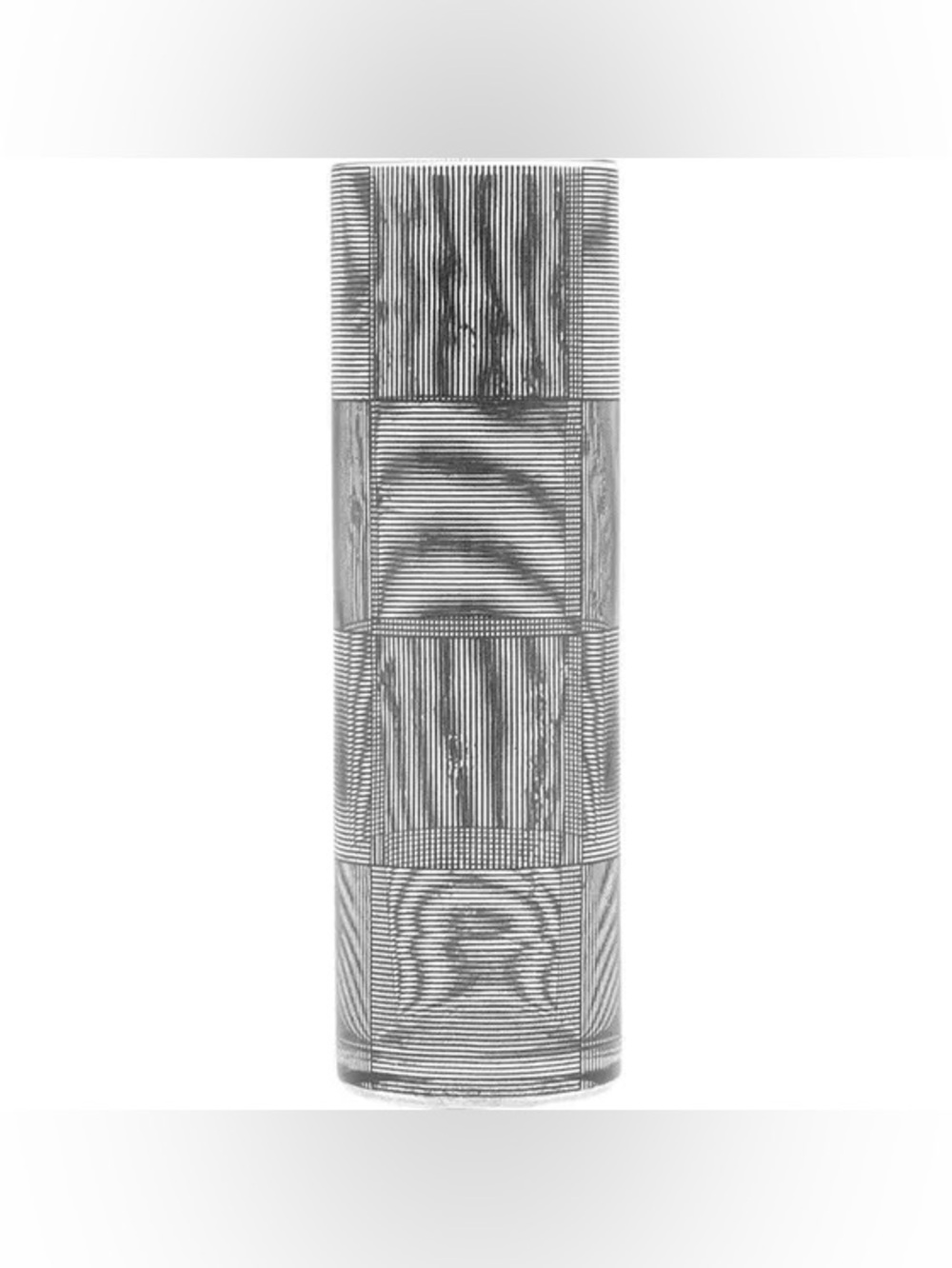 Sydney Cash for MOMA Black Optical Illusion Glass Vase circa 2000 Y2K